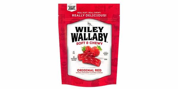 Wiley Wallaby Licorice Red, 10OZ